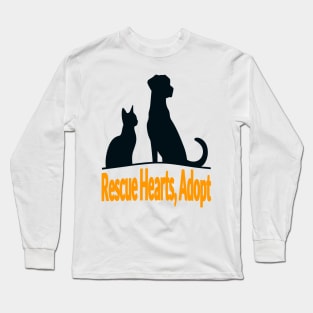 Adopt Don’t Shop Save a Life Gain a Heart - National Pet Day Long Sleeve T-Shirt